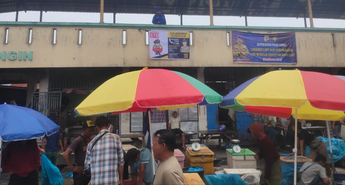 Sat Polairud Polres Sergai Himbau Anti Premanisme Lewat Spanduk