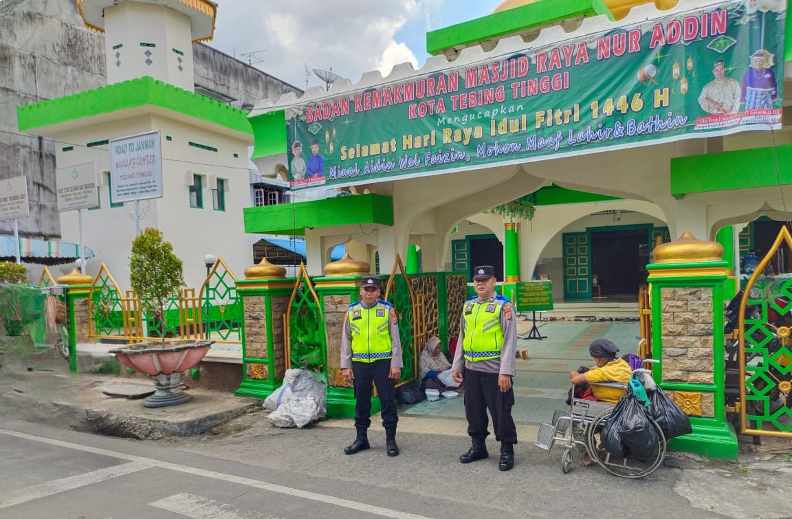 Wujudkan Kamtibmas, Polres Tebing Tinggi Amankan Ibadah Sholat Jumat