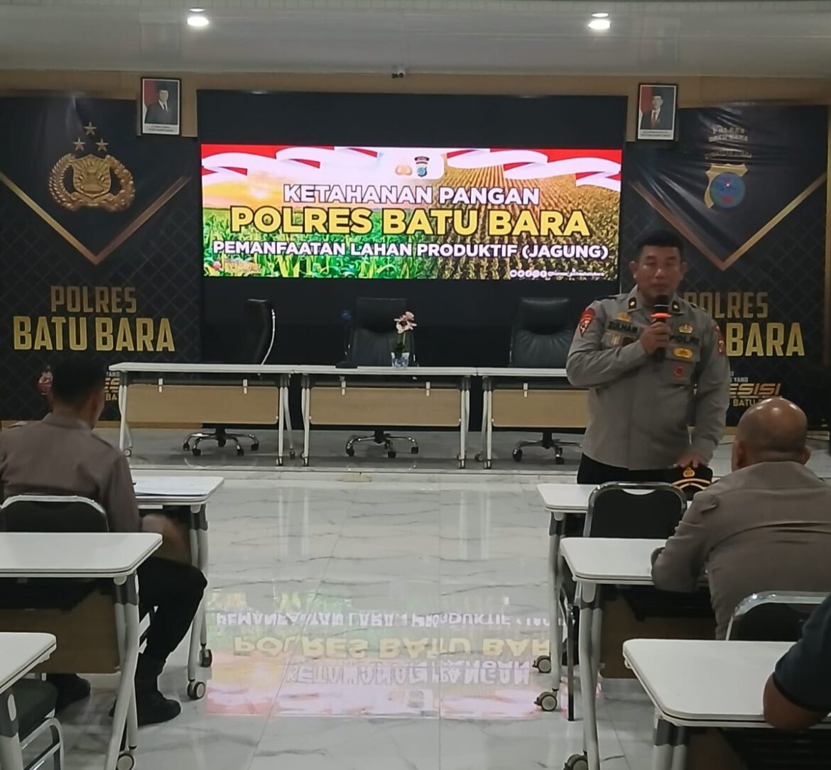 1 Desa 1 Polisi 1 Hektare, Kabag Ops Polres Batu Bara Sampaikan Program Ketahanan Pangan