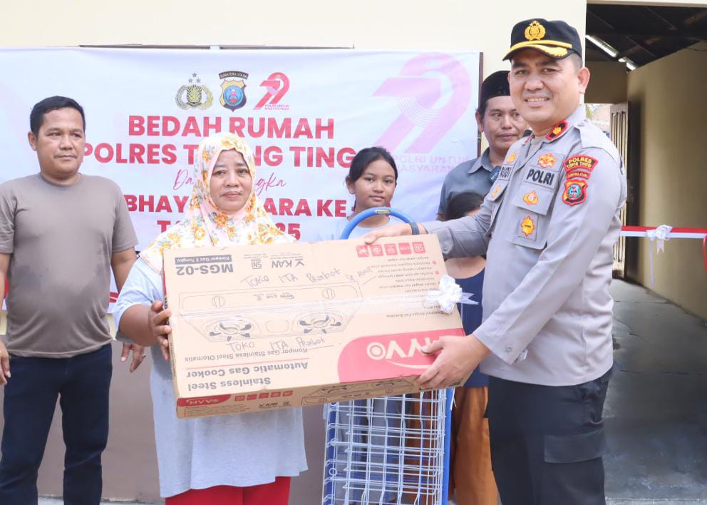 Polres Tebing Tinggi Resmikan Bedah Rumah HUT Bhayangkara Ke-79
