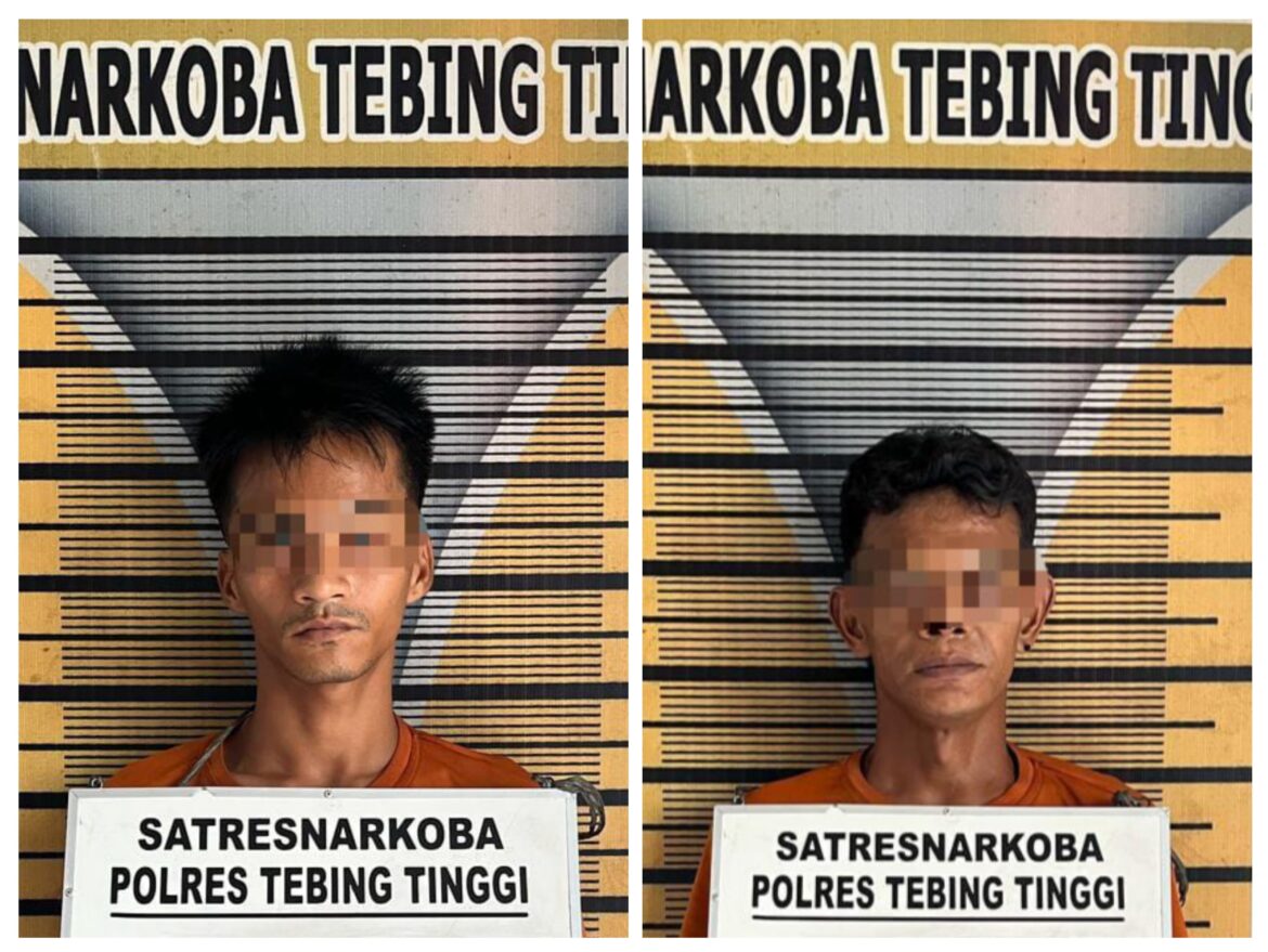 Polres Tebing Tinggi Ungkap Kasus Sabu, Dua Pelaku Ditangkap di Pekarangan Rumah
