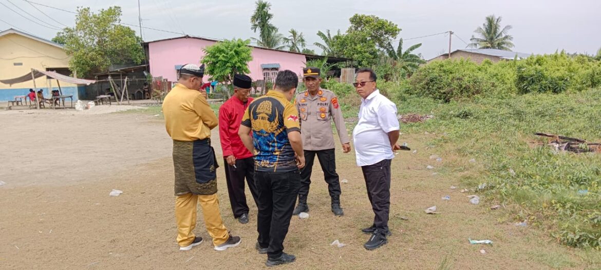 Kapolsek Medang Deras AKP A.H. Sagala Cek Lahan Percontohan Ketahanan Pangan