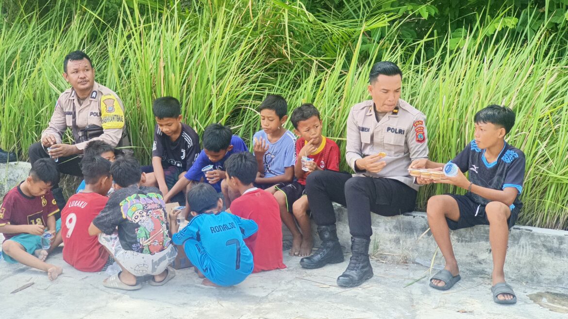 Sosok Humanis Bhabinkamtibmas Tanjung Beringin Duduk Bersama Peduli Anak