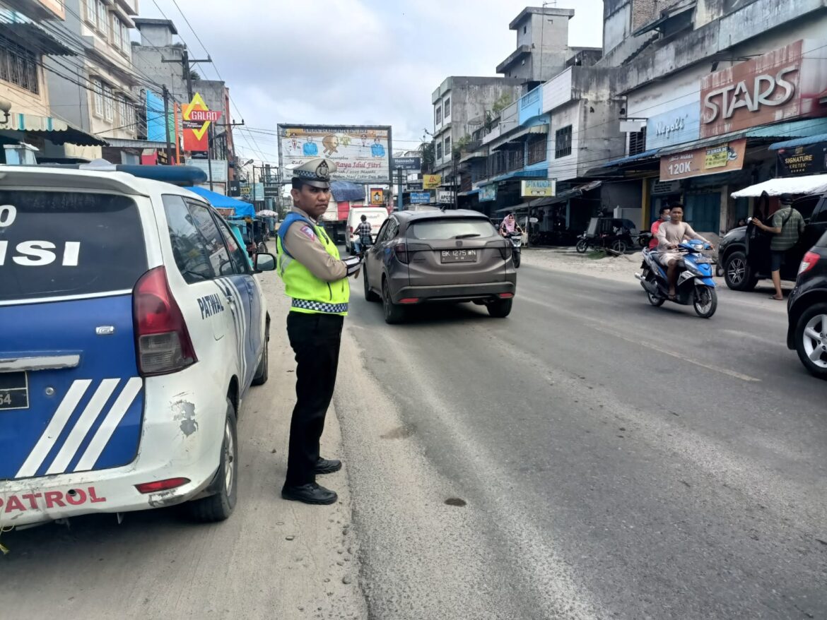 Sat Lantas Polres Batu Bara Gatur Lalin Pastikan Aman Lancar