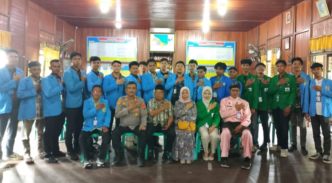 Kapolsek Medang Deras AKP A.H. Sagala Binluh Kamtibmas bersama Mahasiswa