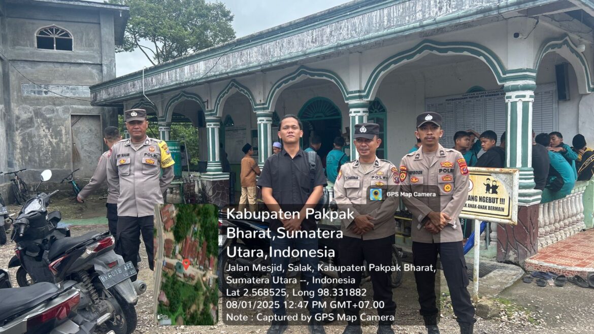 Bantu Sholat Jumat Berjalan Dengan Baik Dan Lancar Polres Pakpak Bharat Lakukan KRYD Himbau Layanan Call Center : 110