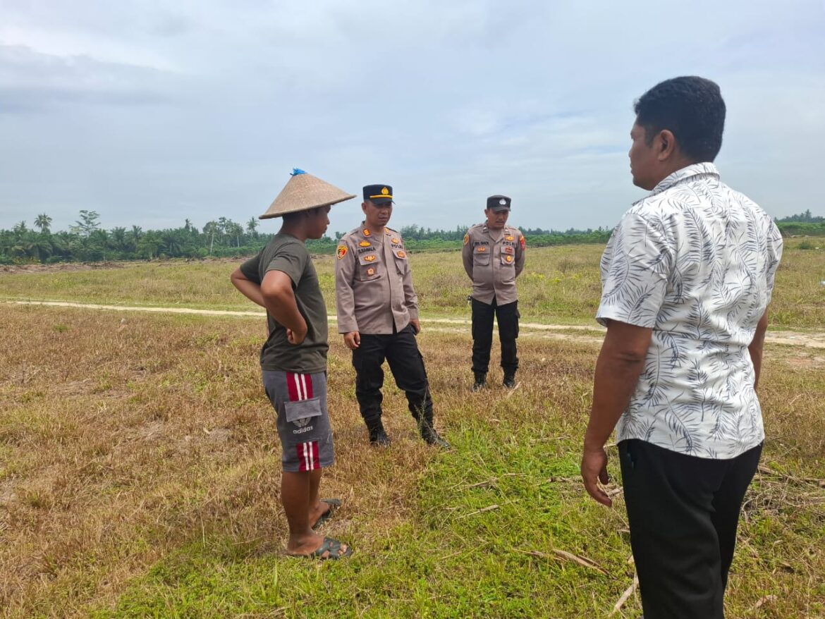 Kapolsek Lima Puluh AKP S. Sagala, S.H Cek dan Koordinasi Lahan Ketahanan Pangan