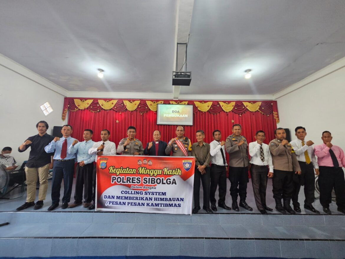 Minggu Kasih Polres Sibolga Sambangi Gereja Baptis Sibolga, Himbau Jemaat Lapor Aksi Premanisme