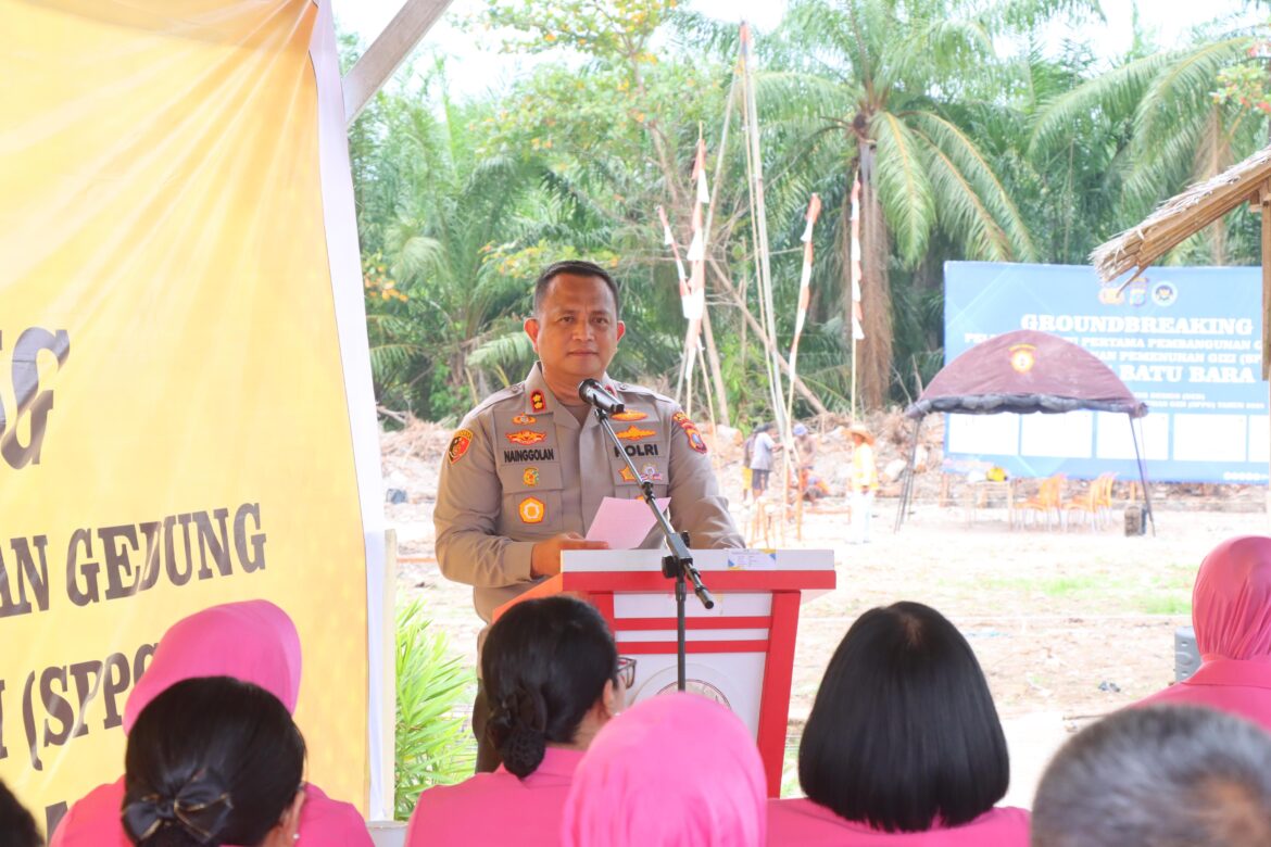 Kapolres Batu Bara Peletakan Batu Pertama Pembangunan SPPG di Polsek Labuhan Ruku