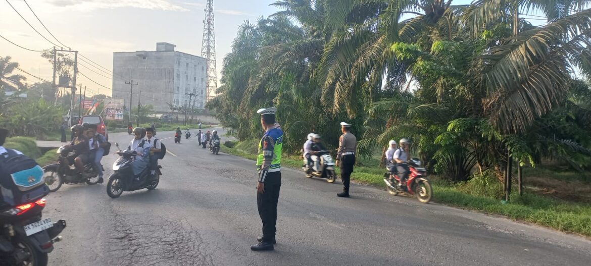 Pastikan Lancar Sat Lantas Polres Batu Bara Pengaturan Arus Lalulintas Disejumlah Lokasi