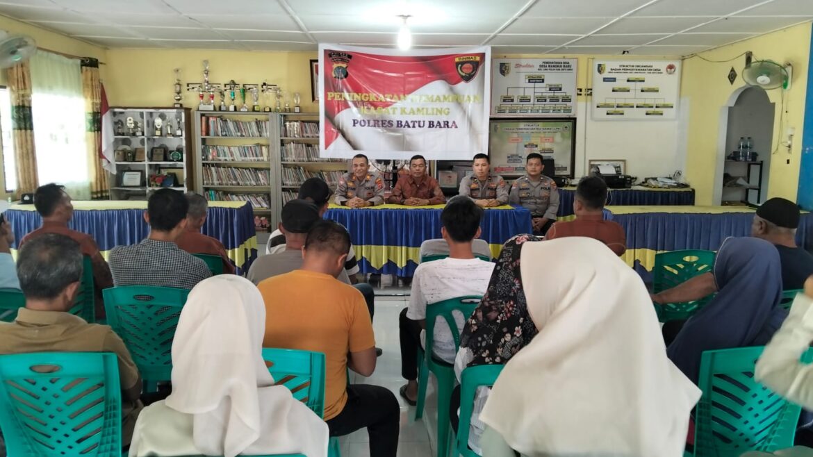 Sat Binmas polres Batu Bara Sosialisasi Pentingnya Sat Kamling