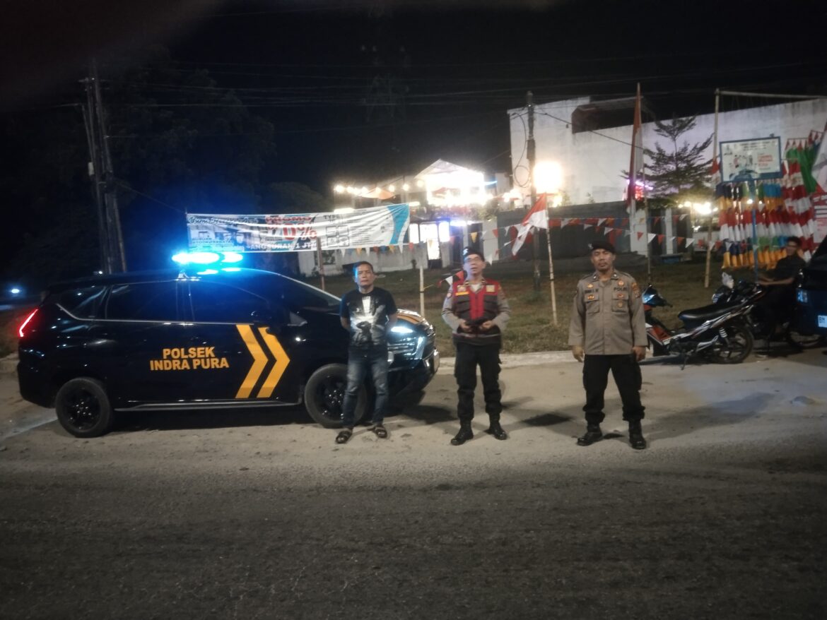 Antisipasi Aksi Geng Motor Polsek Indrapura Patroli Susuri Jalanan