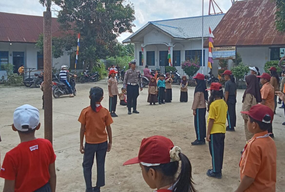 Satlantas Polres Batu Bara Beri Pelatihan Polisi Cilik, Tanamkan Disiplin Keselamatan Lalulintas