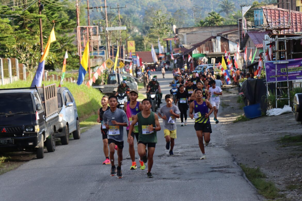 Event Fun Run Dalam Rangka HUT Kemerdekaan RI Ke-80 Polres Pakpak Bharat Lakukan Pengamanan Rute