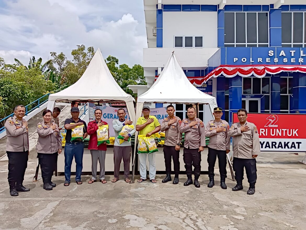 Dukung SPHP Bulog, GPM Polres Sergai Terjual Beras 1,5 Ton