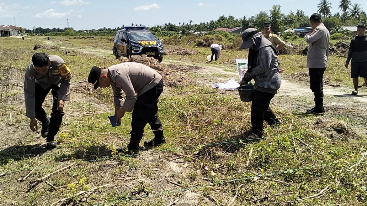Dukung Astacita Kapolsek Lima Puluh AKP Salomo Sagala, S.H Koordinasi Lahan Ketahanan Pangan