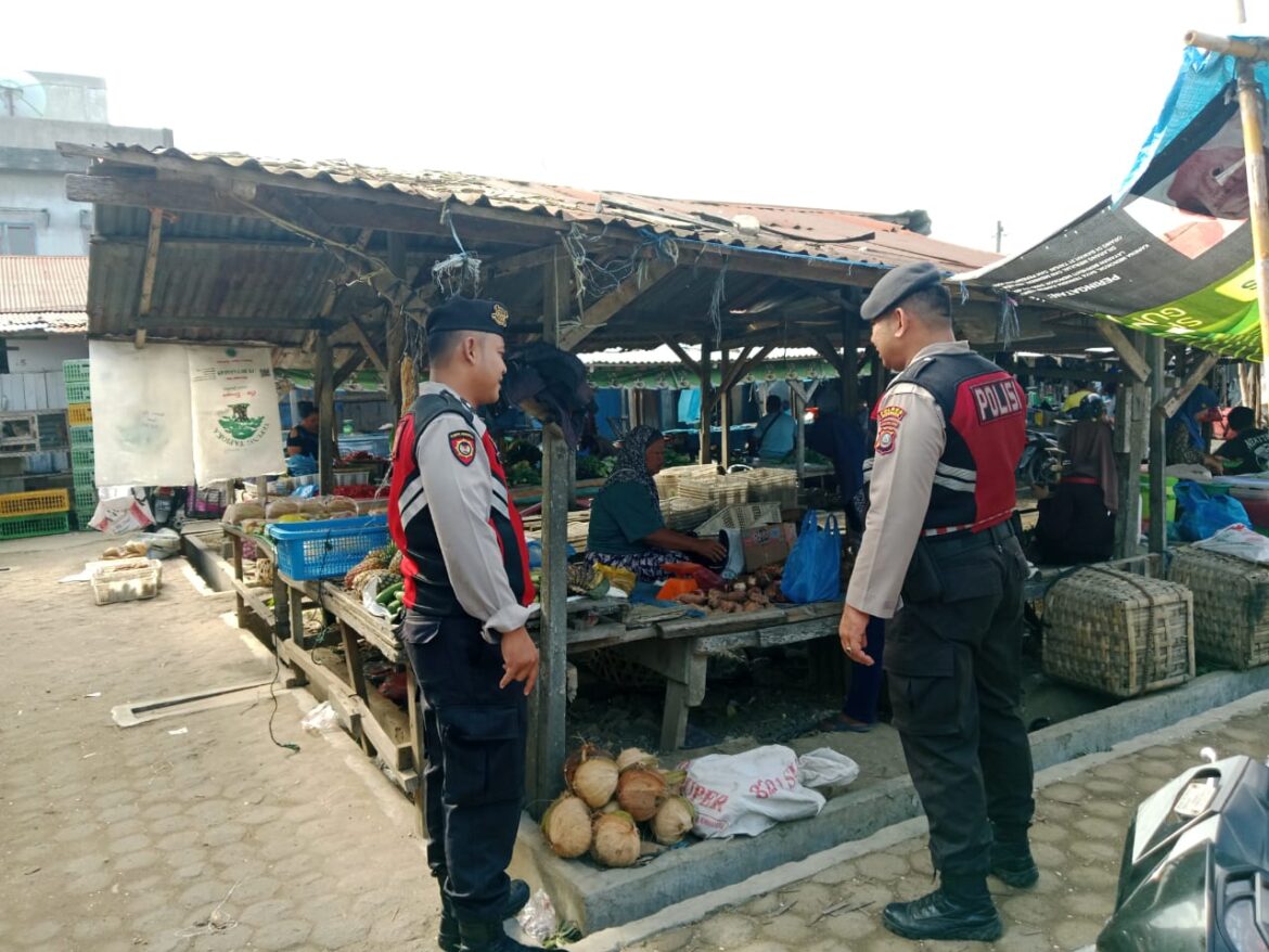 Sat Samapta Polres Batu Bara Sambang Masyarakat di Pasar Lima Puluh