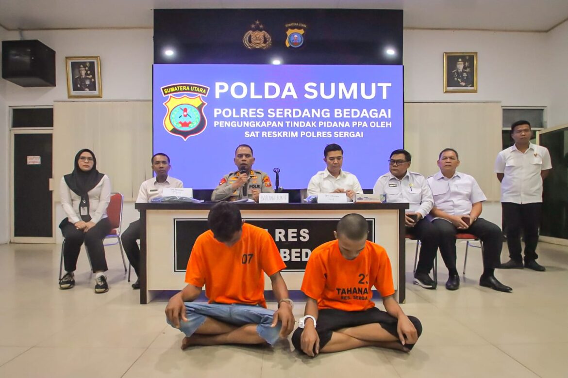 Polres Sergai Gelar Konferensi Pers Kasus Rudapaksa Anak Dibawah Umur