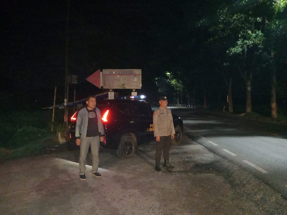 Patroli Polsek Lima Puluh Tingkatkan Kondusif Kamtibmas