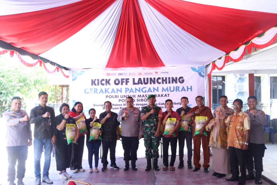 Kapolres Sibolga Dan Instansi Terkait Mengikuti Kick Off Laonching Gerakan Pangan Murah Polri