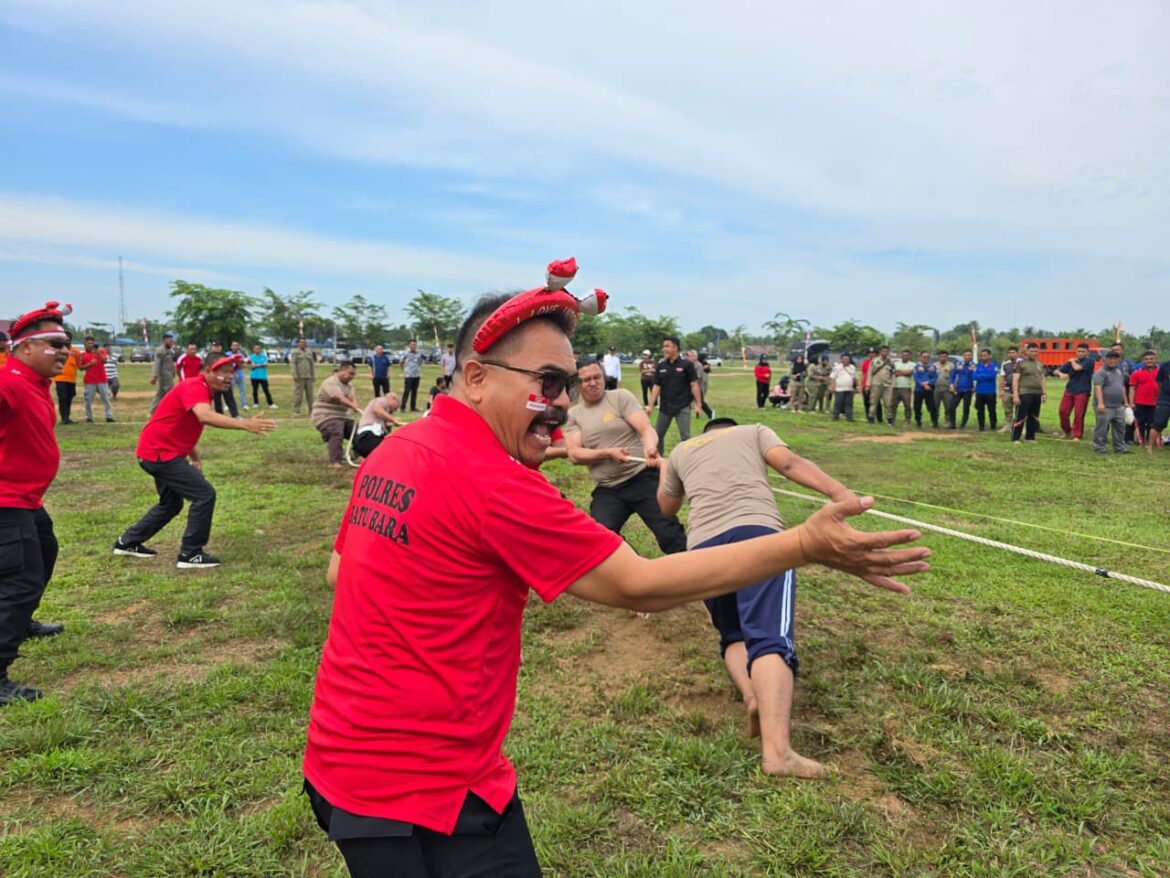 Semarak Kemerdekaan, Sat Lantas Polres Batu Bara Olahraga bersama Stakeholder