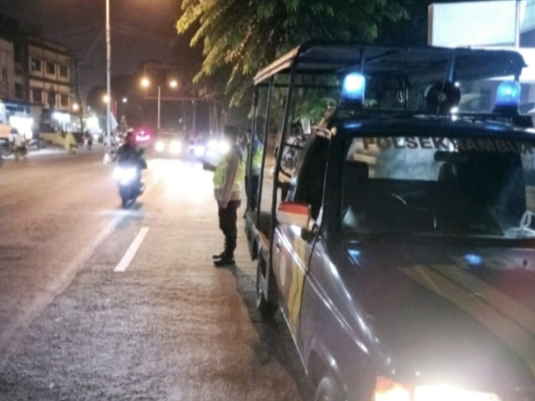 Polsek Rambutan Patroli Blue Light Antisipasi Kejahatan Jalanan