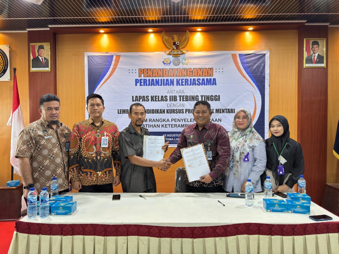 Beri Harapan Buka Kesempatan, Lapas Tebing Tinggi Gandeng LPKP Mentari Gelar Pelatihan Vokasi
