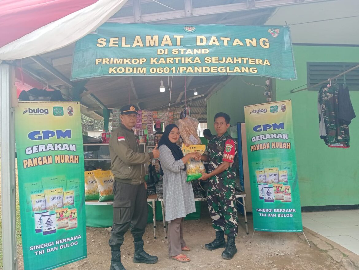 Kodim 0601/Pandeglang Hadirkan Gerakan Pangan Murah (GPM), Ringankan Beban Rakyat