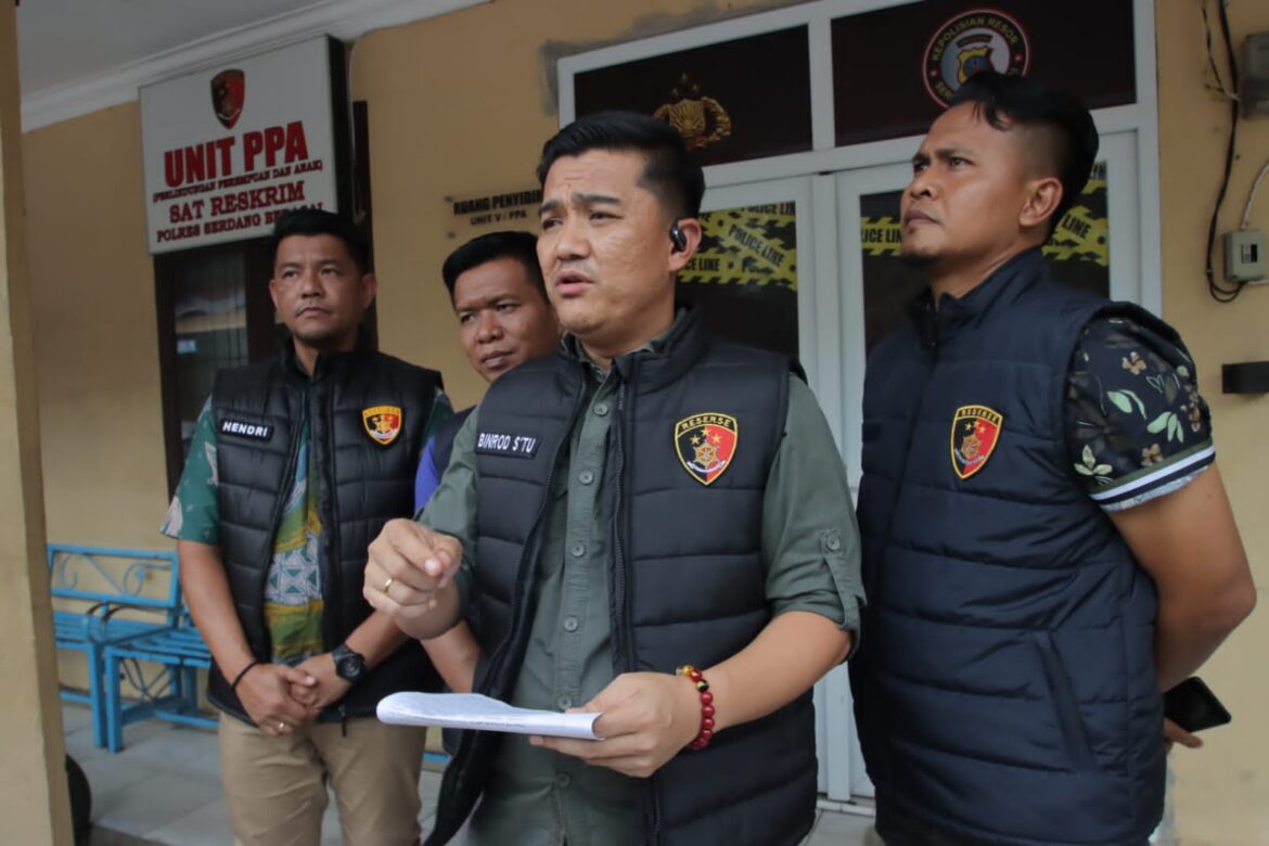 Doorstop Kasat Reskrim Polres Sergai Pengungkapan 3 Kasus Pencabulan