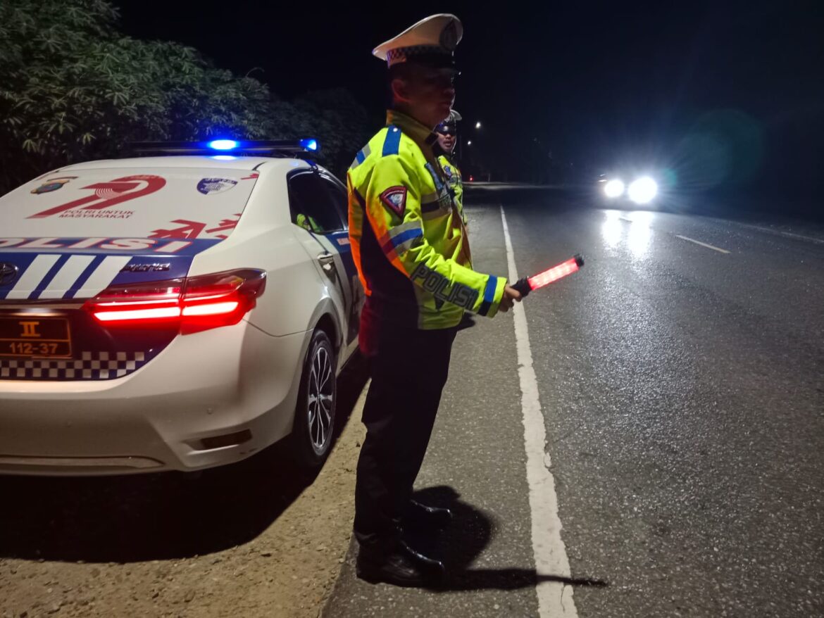 Sat Lantas Polres Batu Bara Patroli Blue Light Disejumlah Ruas Jalan