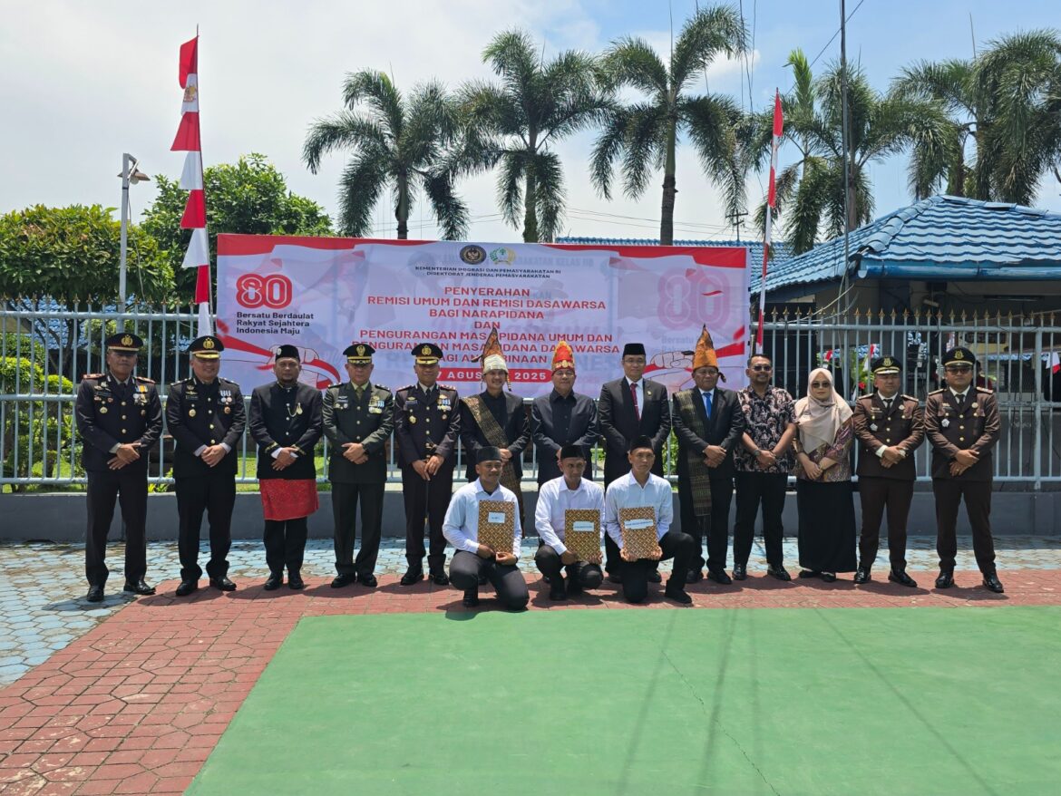 Kemerdekaan yang Membawa Harapan, 1.056 Warga Binaan Tebing Tinggi Terima Remisi, 21 Orang Hirup Udara Bebas