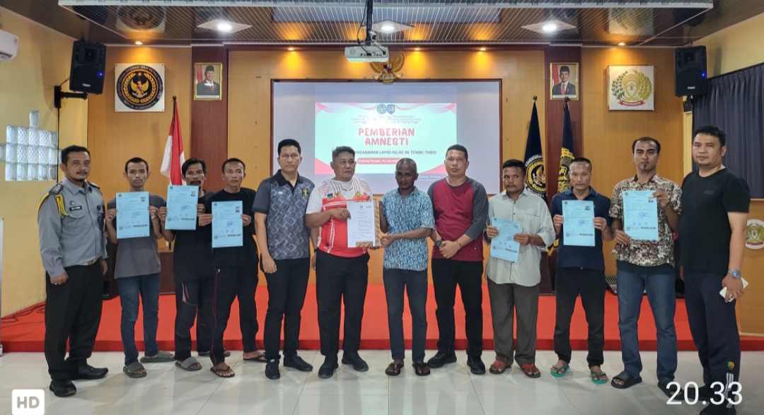 Tujuh Warga Binaan Lapas Kelas IIB Tebing Tinggi Dibebaskan Lewat Amnesti Presiden