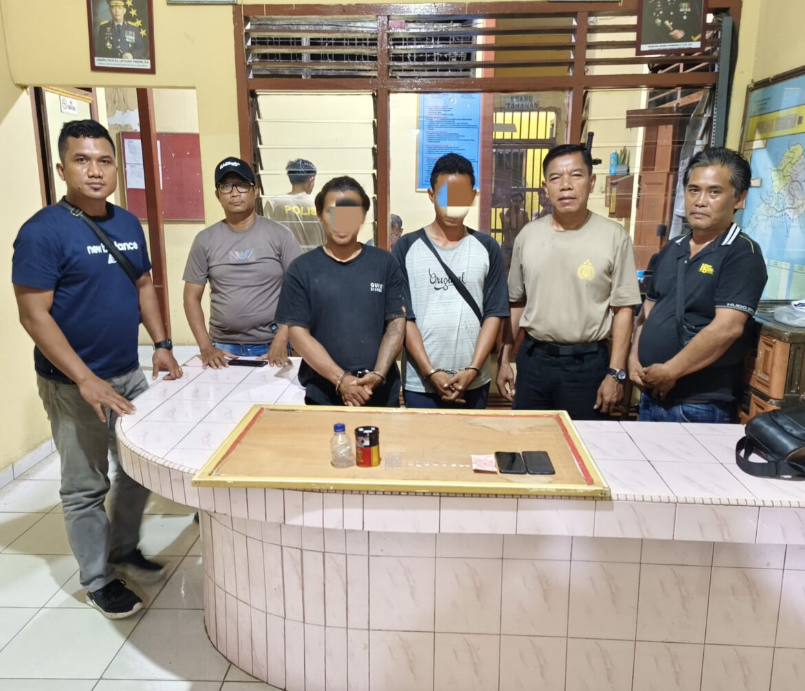 Polri Untuk Masyarakat, Polsek Bangun Tindaklanjuti Informasi warga, Ringkus Dua Pelaku Narkoba di Gunung Malela