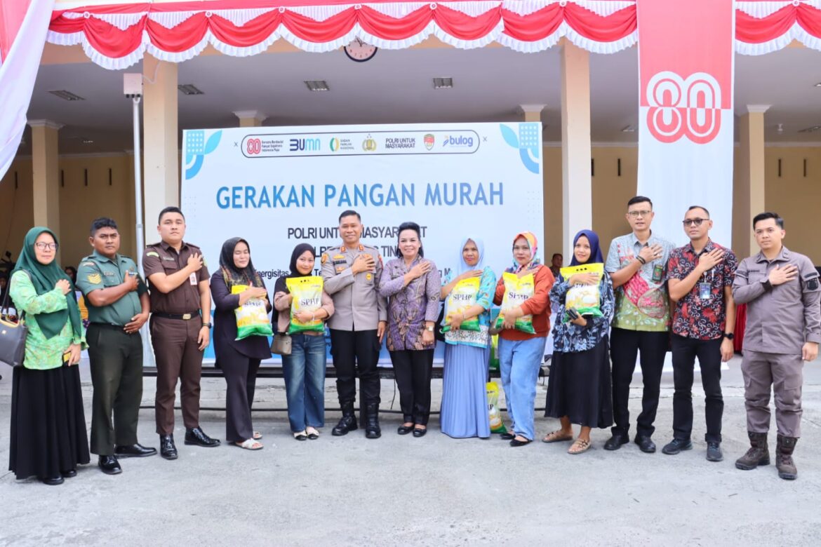 Kapolres Tebing Tinggi Launching Gerakan Pangan Murah, 2 Ton Beras Disalurkan