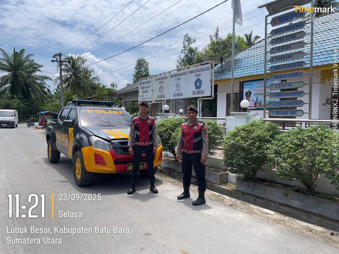 Sat Sabhara Polres Batu Bara Sambang Desa, Sampaikan Pesan Kamtibmas