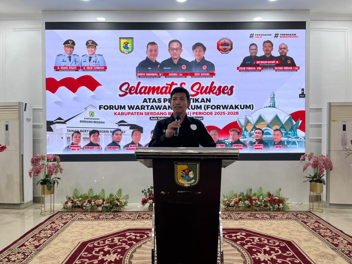 Polres Sergai Hadiri Pelantikan Pengurus Forwakum Sergai Periode 2025 – 2028