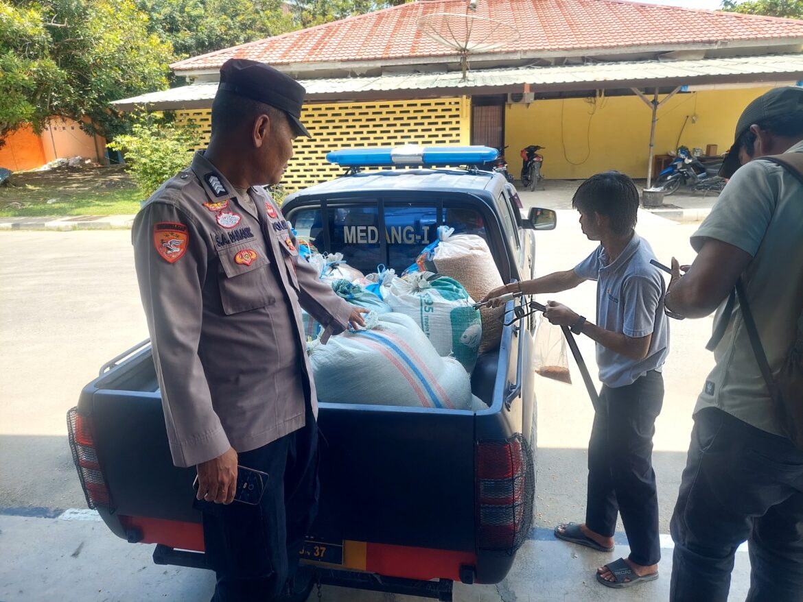 Polsek Medang Deras Pendampingan Penjualan Jagung