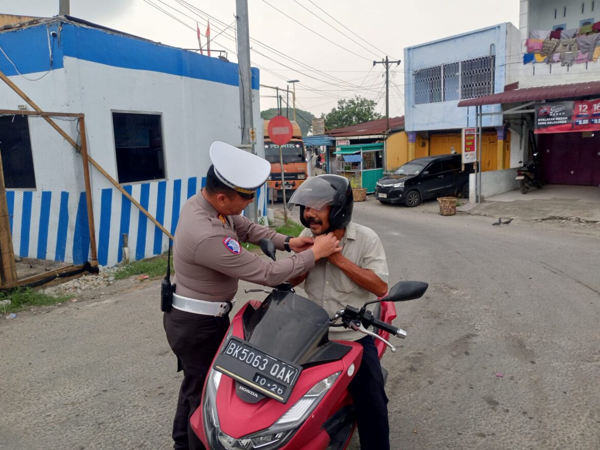 Sat Lantas Polres Batu Bara Gatur Lalin, Ajak Pengguna Jalan Tertib Lalulintas
